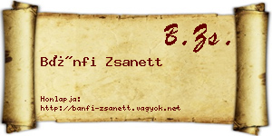 Bánfi Zsanett névjegykártya