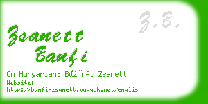 zsanett banfi business card
